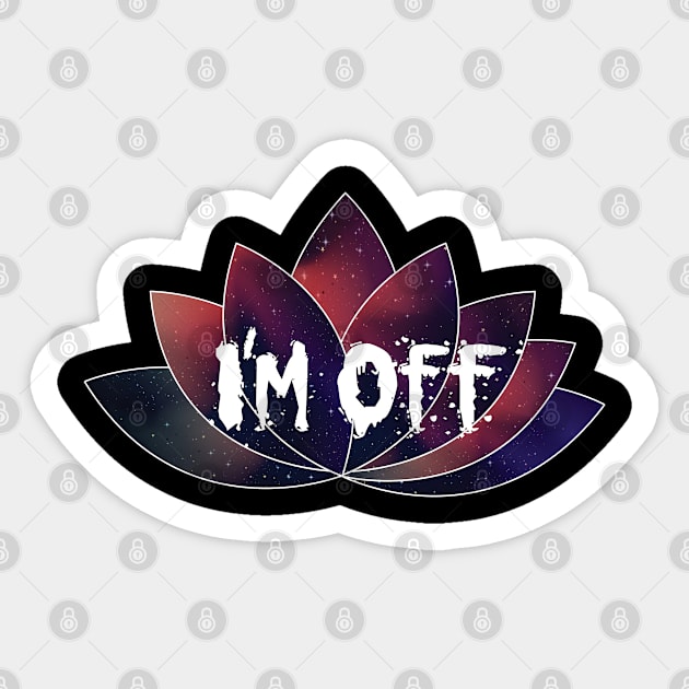 Yoga-meditation- Im Off Sticker by tonyn1124